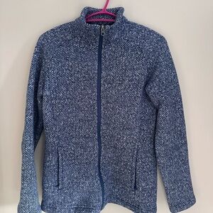 Mountain Equipment Co-op MEC Women’s Blue Heather Full-Zip Sweater Jacket